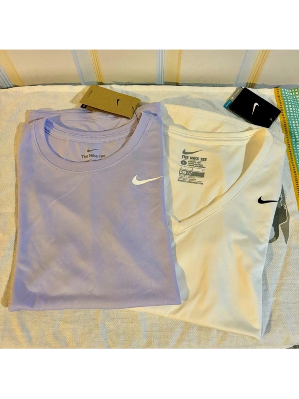 NWT Nike Dri-FIT Tee Set - Lavender & White women’s